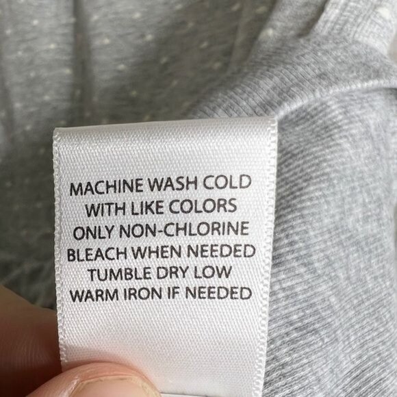 SO Women's Long Sleeve Polka Dot Sweater Gray White Size Medium - Picture 6 of 11